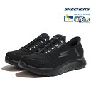 スケッチャーズ スリップインズ メンズ ワイドモデル スニーカー ハンズフリー SKECHERS 216330WW BBK GO WALK FLEX - 100% WATERPROOF Slip-ins ウォータープルーフ クッション 4E相当 幅広 防水