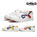 レザースニーカー ゴルフ スニーカー トップセブン TOPSEVEN T7-S307 GS WHITE/BLACK / WHITE/NAVY WHITE/RED シューズ メンズ ブラック ネイビー レッド ゴルフシューズ フルグレインレザー スパイクレス