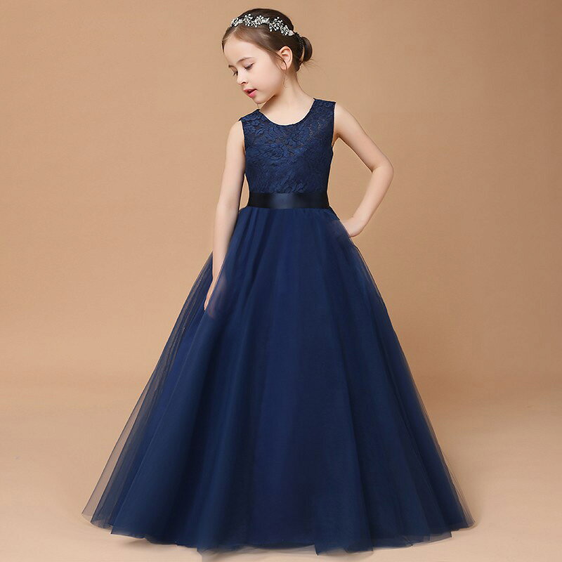 Rakuten - 子供ドレス 発表会 キッズドレス 子どもドレス ピアノ演奏会 子供ワンピースドレス 110-150 中学生 ジュニアドレス 女の子 ロング 卒業式 入学式 結婚式ドレス 七五三 子供 フォーマルドレス コンクールドレス リボン付け