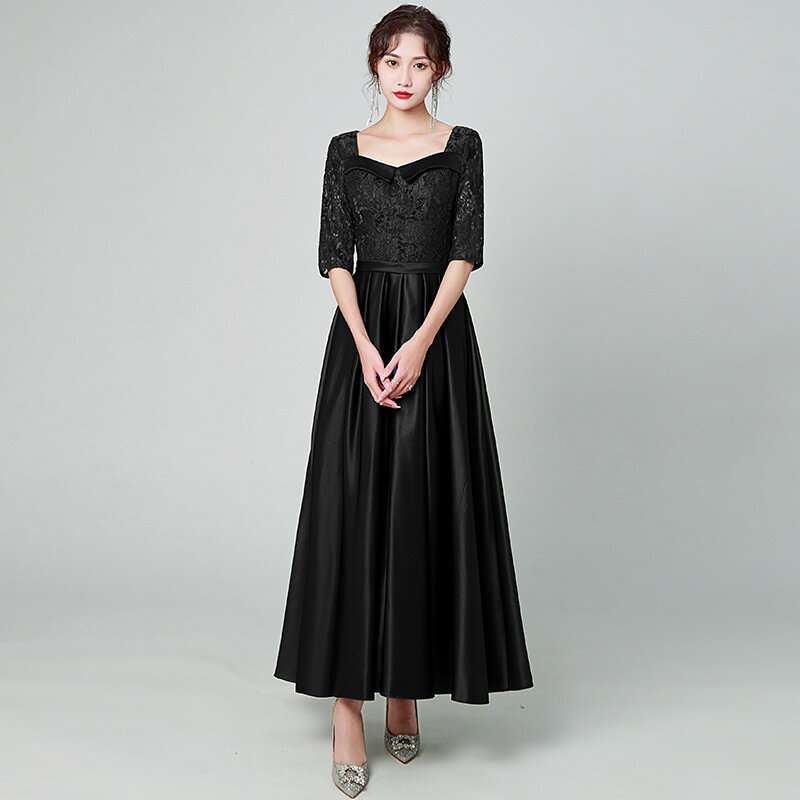 Rakuten - ドレス パーティードレス ロング 結婚式 ワンピース 同窓会 ドレス ドレス レース パーティードレス ロング丈 小さい 大きい サイズ 親族 母親ドレス おしゃれ 優雅 お呼ばれドレス フォーマル 20代30代40代50代60代