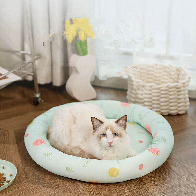 乐天商城 - 夏用 ひんやりクールマット 猫犬用ベッド アイスシルク素材で快適ペットマット