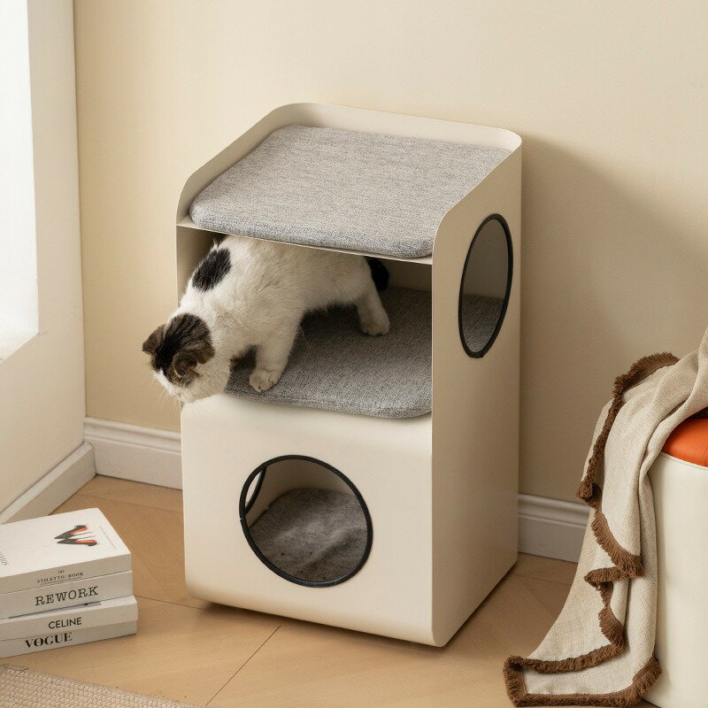 乐天商城 - 【人気ペット家具】猫ツリーハウス＆犬用ソファ｜四季対応 猫タワー ペットベッド 取り外し洗える コンパクトサイドテーブル 多機能デザイン
