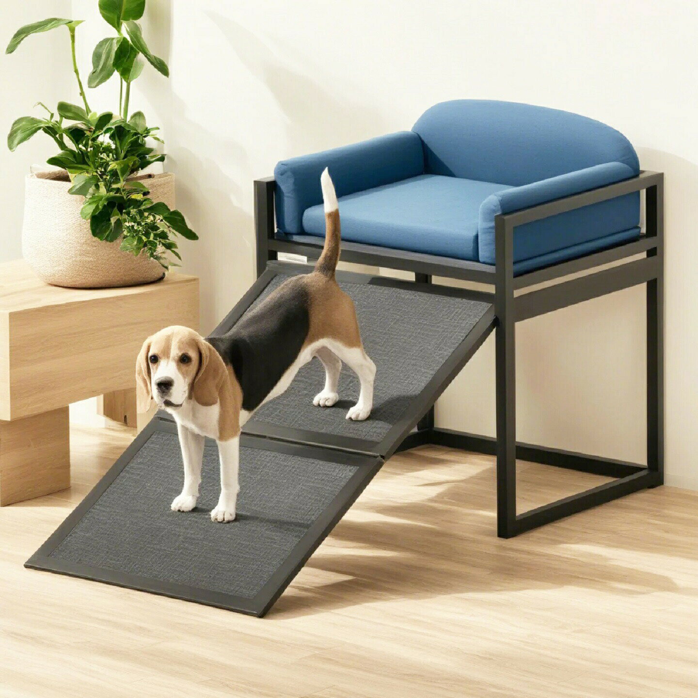 犬猫用階段 折りたたみ式ペットランプ 滑り止め設計 シニア犬 関節ケア ベッド昇降...