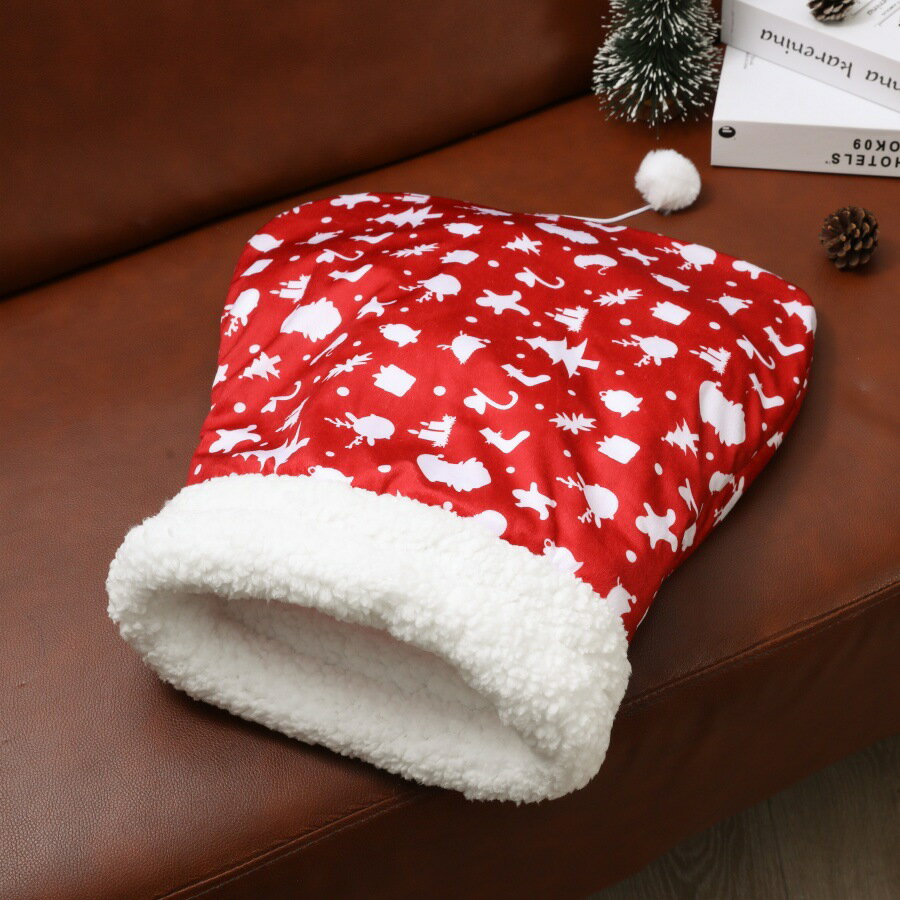 Rakuten - 防寒＆安眠　ペットベッド 猫 小型犬 用 冬 暖かい クリスマス プレゼント 屋内 ペット用品 猫 ベッド ペットベッド ペット用寝袋 保温防寒 あったか 冬用