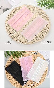 \最安値に挑戦★2層夏用マスク/ 夏用 不織布マスク 100枚入り 爽快ひんやりマスク 熱くない カラーマスク ひんやり 蒸れない おしゃれ不織布マスク 夏用 ひんやりマスク 大人 ふつうサイズ 不織布マスク ピンク