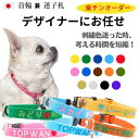 日本製 犬 迷子札 刺繍 Sサイズ デザイナーのお任せ商品 首周り16cmから制作 名前 名入れ 名前入 首輪 刺繍 犬迷子札 迷子札付き首輪 チョーカー 清潔...
