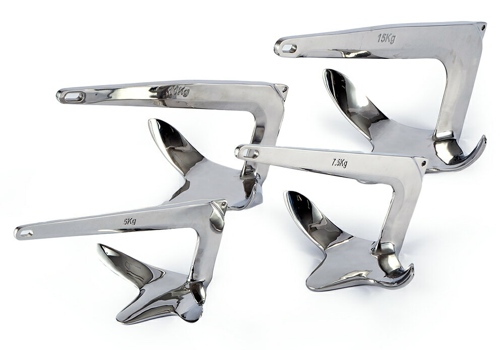 ブルース型アンカー5kg 7.5kg 10kg ステンレスSUS316 トップウォーターオリジナル