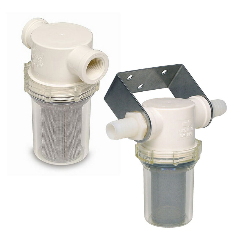 シャフロ　SHURFLO　原水インラインストレーナー　ブラケット付き/無し 　シャフロ