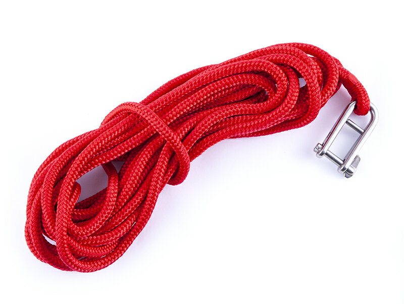 シャックル付きギャフロープ 9m レッド