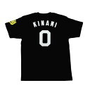 阪神タイガース tシャツ 木浪 背番号0 ブラック（フリー／Sサイズ） 【阪神 タイガース グッズ 公式 承認 背番号Tシャツ ウェア】