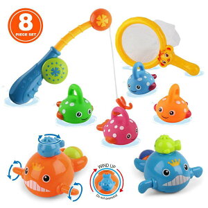お風呂 おもちゃ 浴槽用おもちゃ 水遊び玩具 魚釣りゲーム セット カビ防止 泳ぐクジラ 幼児 赤ちゃん 子ども 子供 1-6歳
