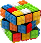 ルービックキューブ3x3スピードマジックキューブブリックマジックキューブパズル頭の体操セット 大人の男の子女の子 レゴと互換性のある鮮やかな色のビルディングブロック 子供向けツーインワンおもちゃ