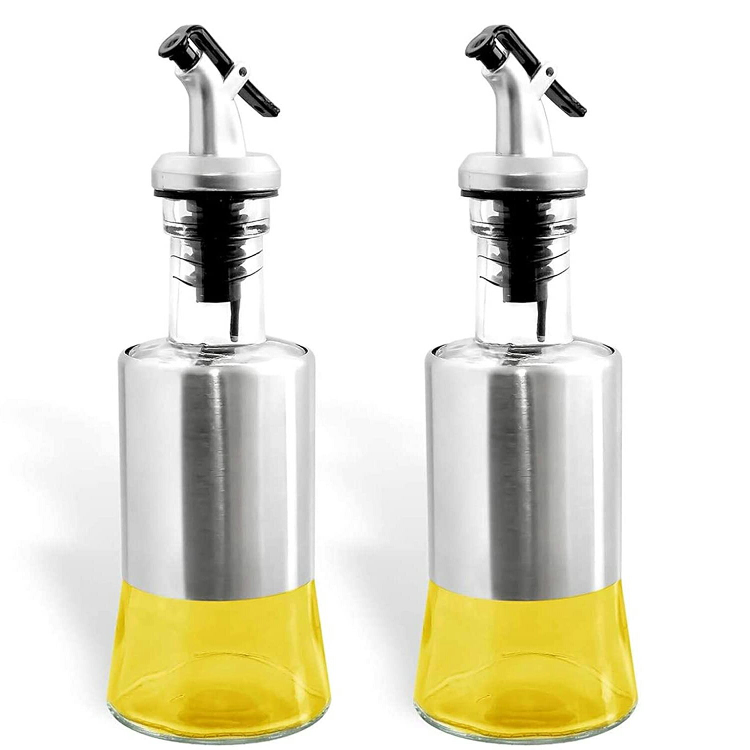 「翌日配送」 醤油差し ドレッシングボトル 醤油ボトル オイルボトル ガラス 漏れ防止 調味料入れ 調味料ボトル オイルポット ガラス 見えない液体貯蔵庫 調味...