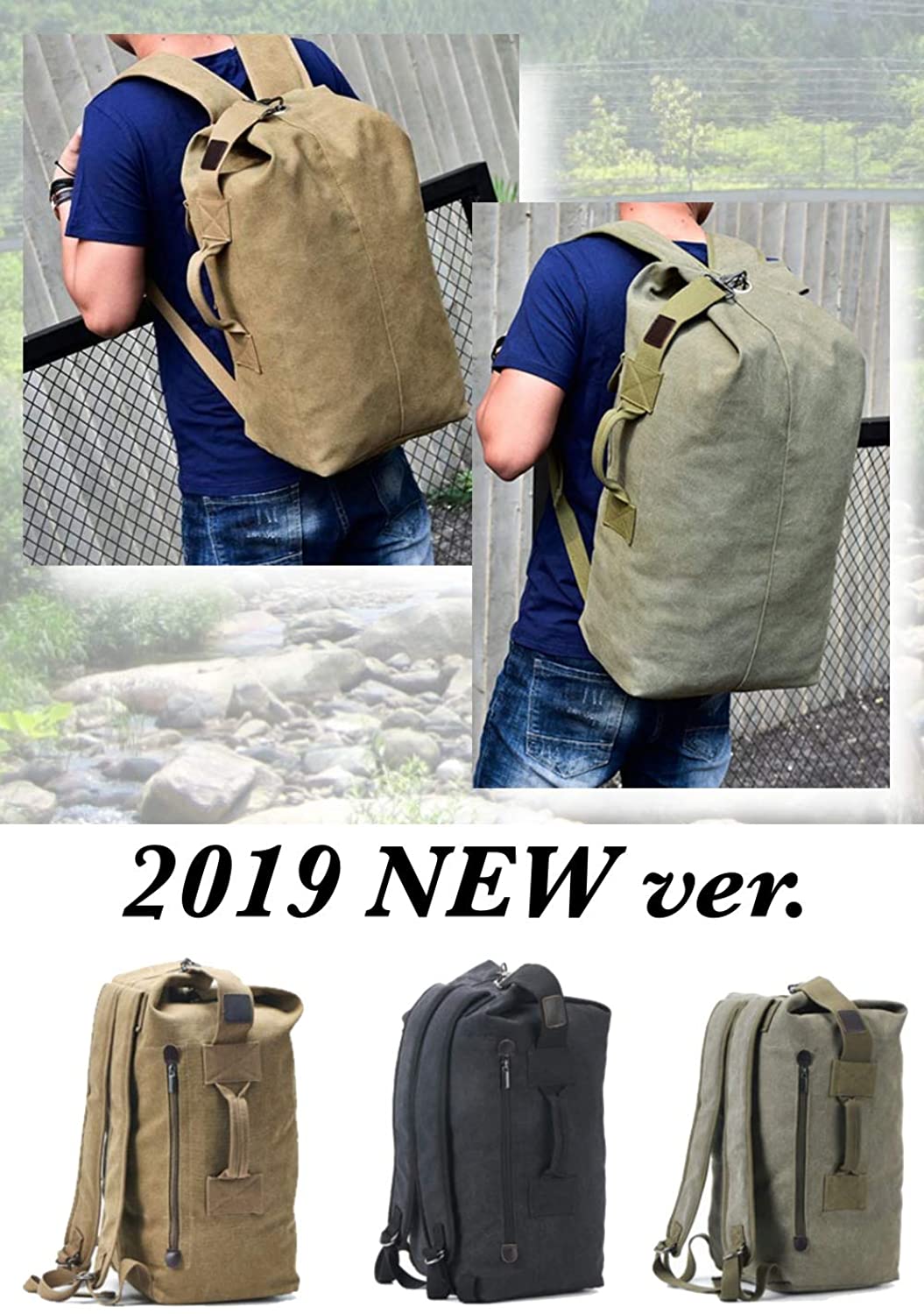 ダッフルバッグ 帆布 キャンバス バッグ リュックサック ボストン