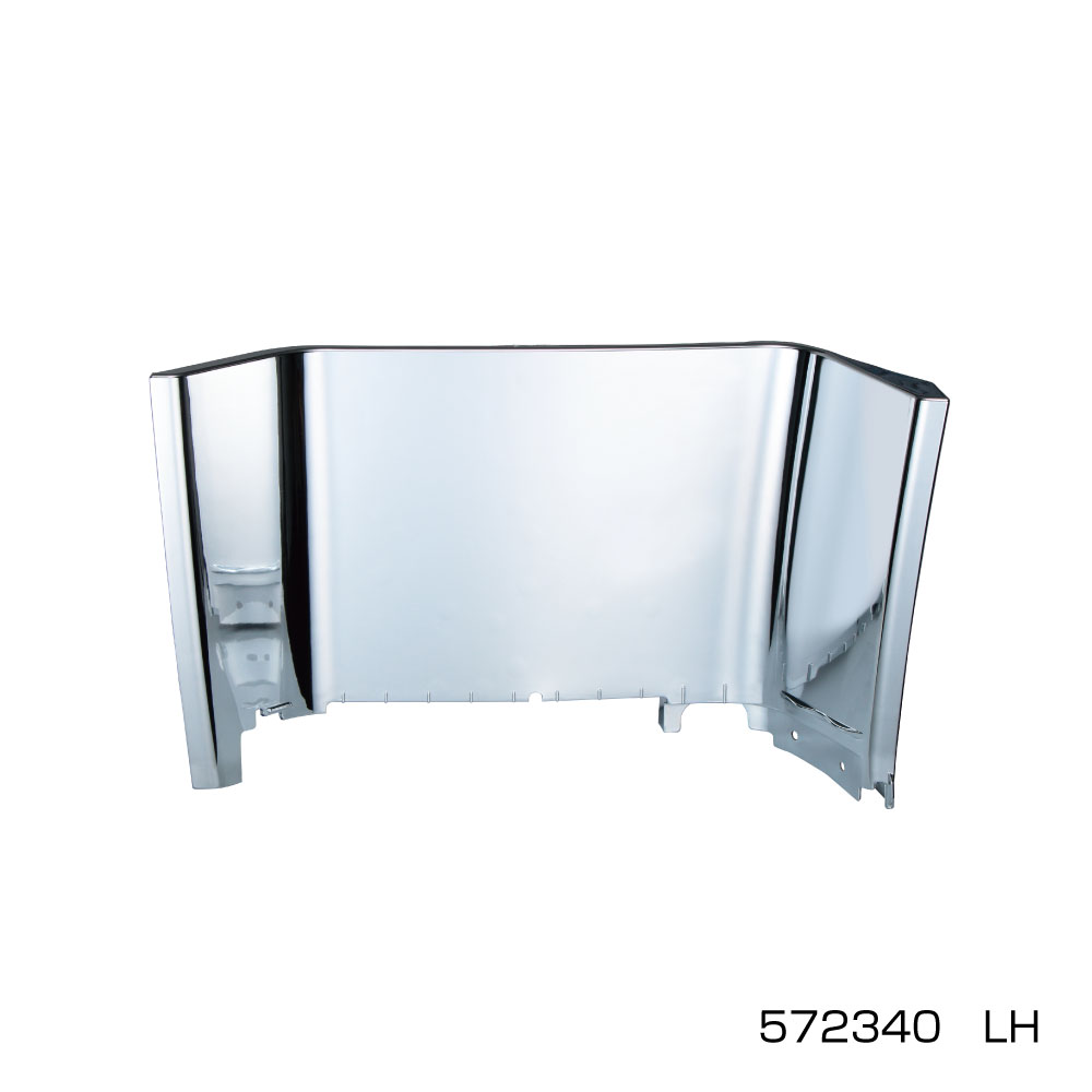 【商品コード：572340】JET INOUE/ジェットイノウエ製品になります。在庫/納期につきましてはお気軽にお問い合わせ下さい。’17スーパーグレートのスーパーキャブ車用のステップウォール。サイド廻りを一気に引き締めます。●適合車種：ふそう大型 ’17スーパーグレート スーパーキャブ車 (H29.5～)●材質：樹脂 クロームメッキ※L側（助手席側）パーツのみになります。※交換式※標準キャブ車、フロント2軸車は取付不可※取付けに必要な部材は純正品をご利用ください。