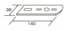 JET INOUE ジェットイノウエ 502825 バスマーカーランプ 取付けステー フラット型 38x140mm