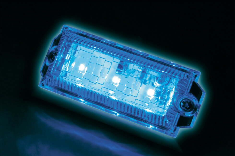 JET INOUE ジェットイノウエ 534547 LED3 ハイパワーミニフラットマーカーランプNEO DC24V クリアーレンズ仕様 アイスブルー