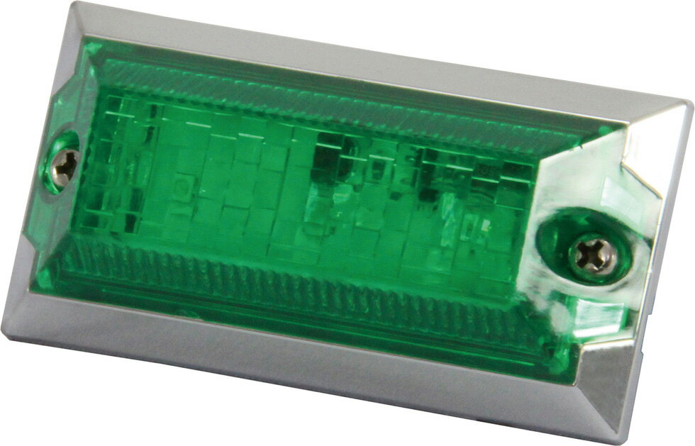 Rakuten - JET INOUE ジェットイノウエ 534553 LED3 ハイパワーミニフラットマーカーランプNEO DC24V カラーレンズ仕様 グリーン/グリーン
