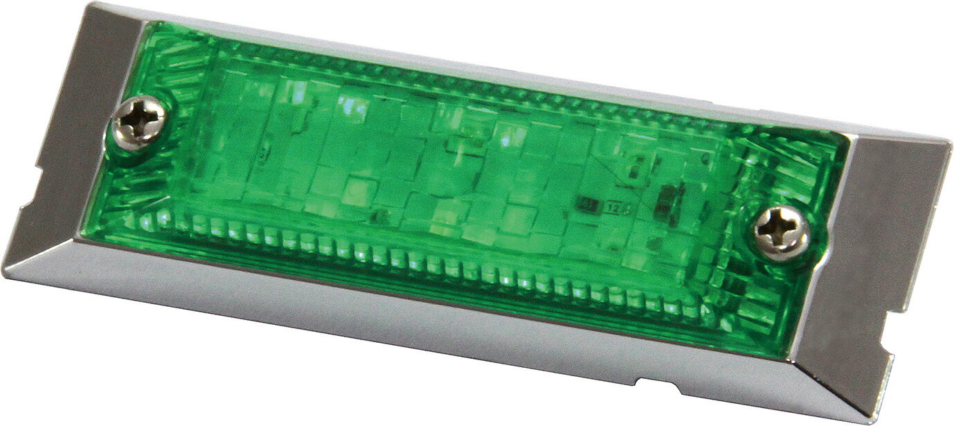 Rakuten - JET INOUE ジェットイノウエ 534593 LED6 ウルトラフラットマーカーランプ DC24V カラーレンズ仕様 グリーン/グリーン