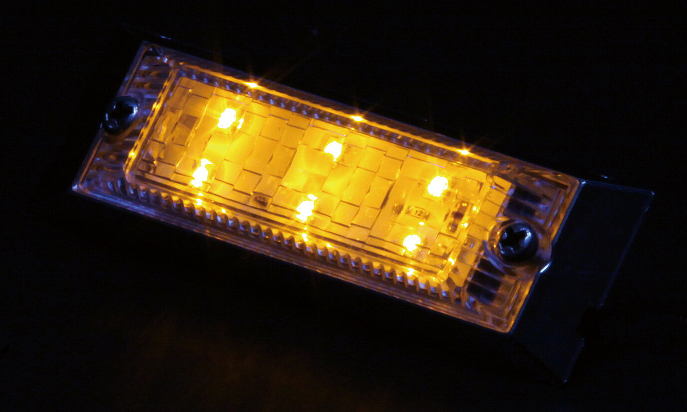 Rakuten - JET INOUE ジェットイノウエ 534602 LED6 ウルトラフラットマーカーランプ DC12V クリアーレンズ仕様 アンバー