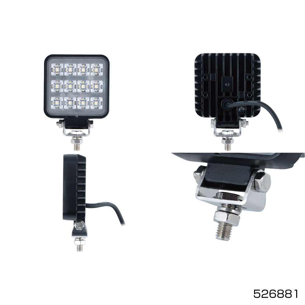 JET INOUE ジェットイノウエ 526881 WL-34 LEDワークランプ 角型 12W 3インチ