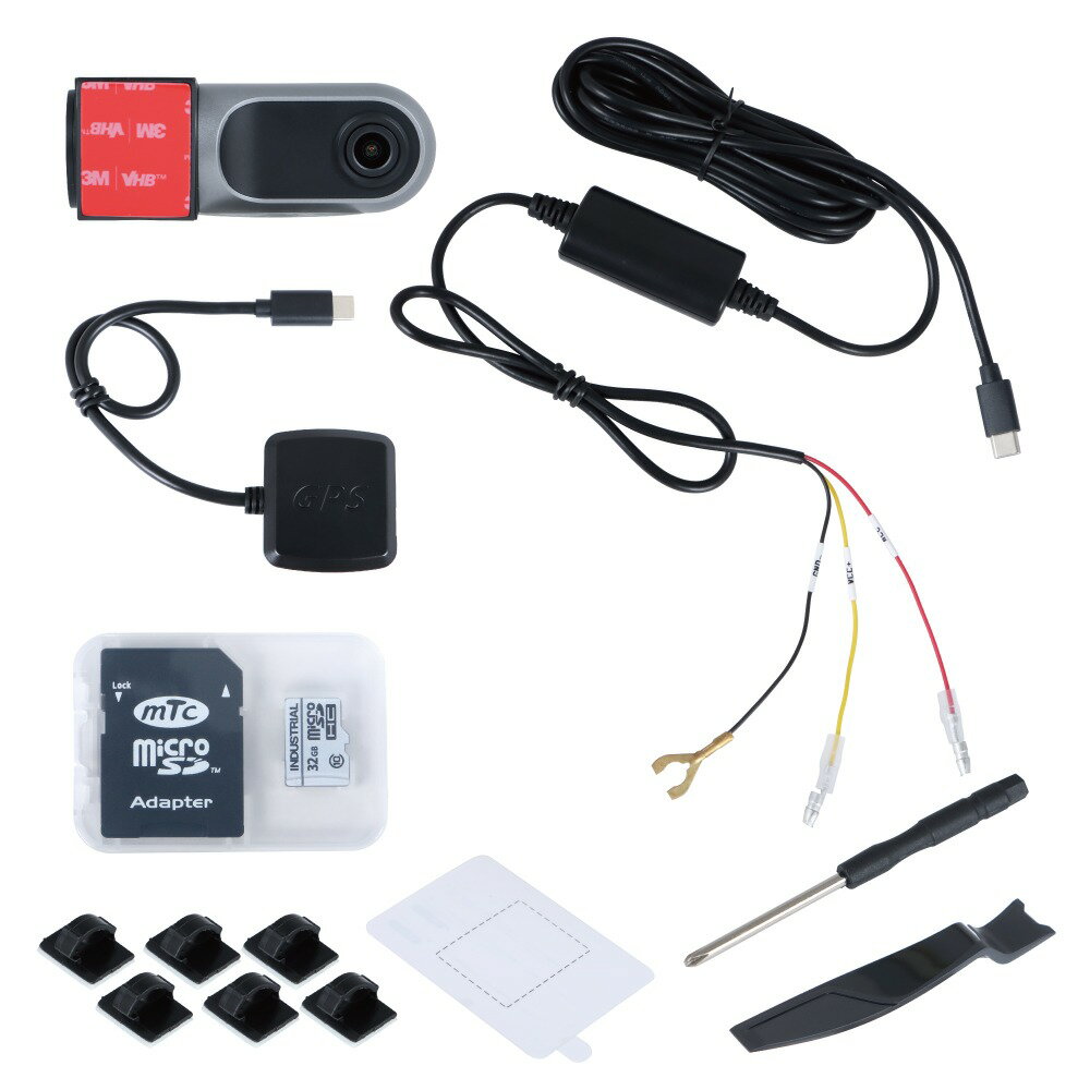 JET INOUE ジェットイノウエ 692932 ドライブレコーダー「D-125」本体＋GPS マイクロSDカードあり