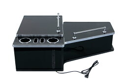 JET INOUE ジェットイノウエ 595522 センターテーブル いすゞ 大型ファイブスターギガ用 ピアノブラック フルサイズ コンセント＆USB付き