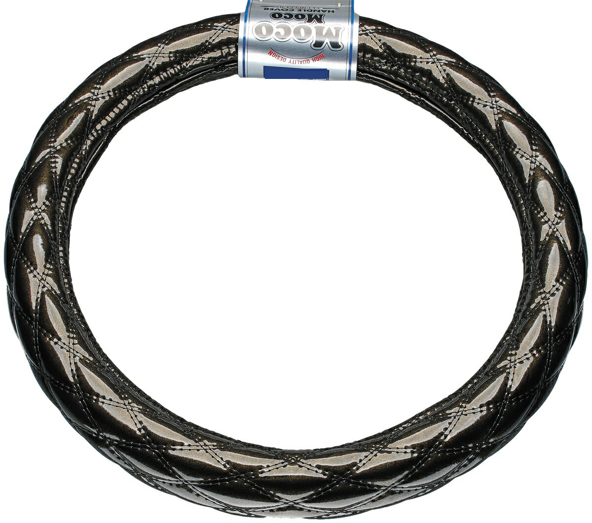 JET INOUE ジェットイノウエ 587732 モコモコハンドルカバー ダブルステッチ 太巻き[Aタイプ] ロイヤルブラック S-B (36〜37cm)