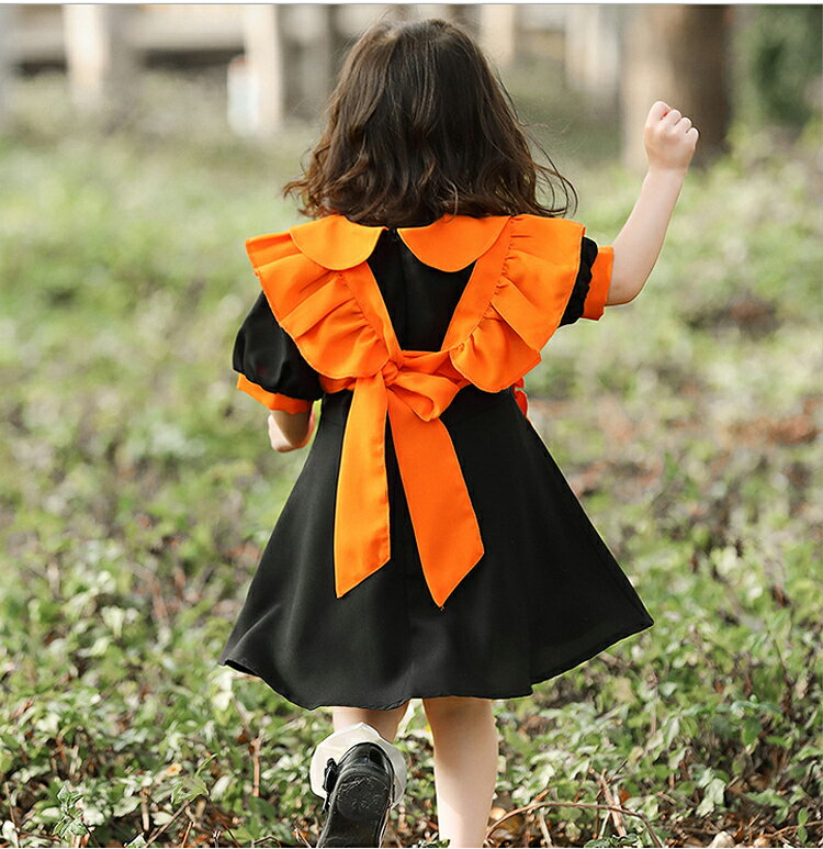 ハロウィン 衣装 子供 かぼちゃ コスプレ 衣装 キッズ ドレス ワンピース 子供 ハロウィン 女の子 女児 子供ドレス コスプレ メイド服 ジャックオーランタン かぼちゃ halloween カボチャ 仮装 発表会 幼稚園 保育園 パーティーグッズ コスチューム 仮装 女の子 可愛い toracyan-10002776 とらみ サンプル画像3