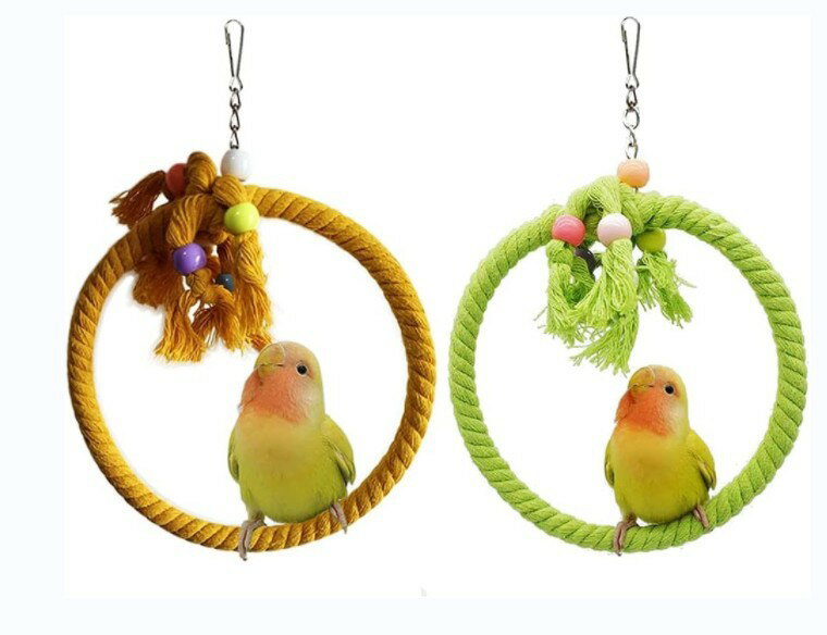 鳥用品、鳥用おもちゃ　天然木　小型のインコおもちゃ、ブランコ とまり木　セキセイインコ　鳥グッズ　噛むおもちゃストレス解消