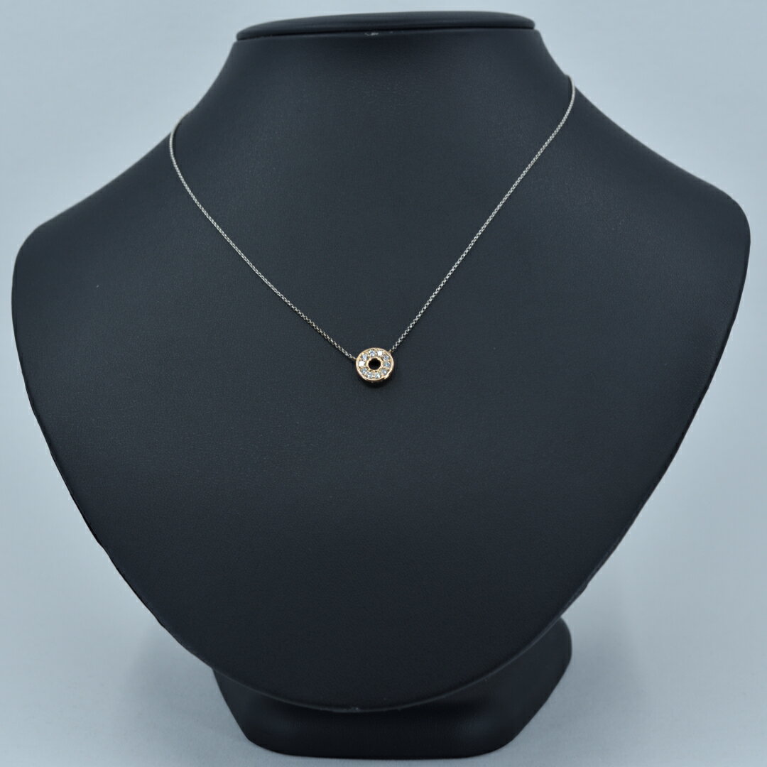 ノーブランド K18WG Gマーク トップ18PG ネックレス ダイヤモンド 0.2カラット 40cm ゴールド K18WG 18PG ダイヤモンド 40cm レディース ジュエリー／宝石／宝飾品／貴金属 ／ネックレス／首飾り／チェーンネックレス 【中古】(4)