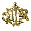 【中古】Christian Dior クリスチャンディオール エンブレムロゴ ブローチ