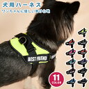 【名入れ可】 犬 ハーネス 名前 胴輪 迷子札 小型犬 中型犬 大型犬 簡単装着 抜けない 脱げない 名入れ 迷子防止 かわいい おしゃれ イニシャル 反射テープ付 柔らかい 通気性 サイズ調整可能 ハンドル付 お出かけ お散歩 アウトドア