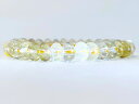金運 厄除けブラジル産「ゴールデンクォーツ」珠(たま)型5.5mm×8mm 34玉Sサイズ 内径約15.5cm☆送料無料☆パワーストーン 天然石ブレスレット 男性用 女性用水晶 金 透明