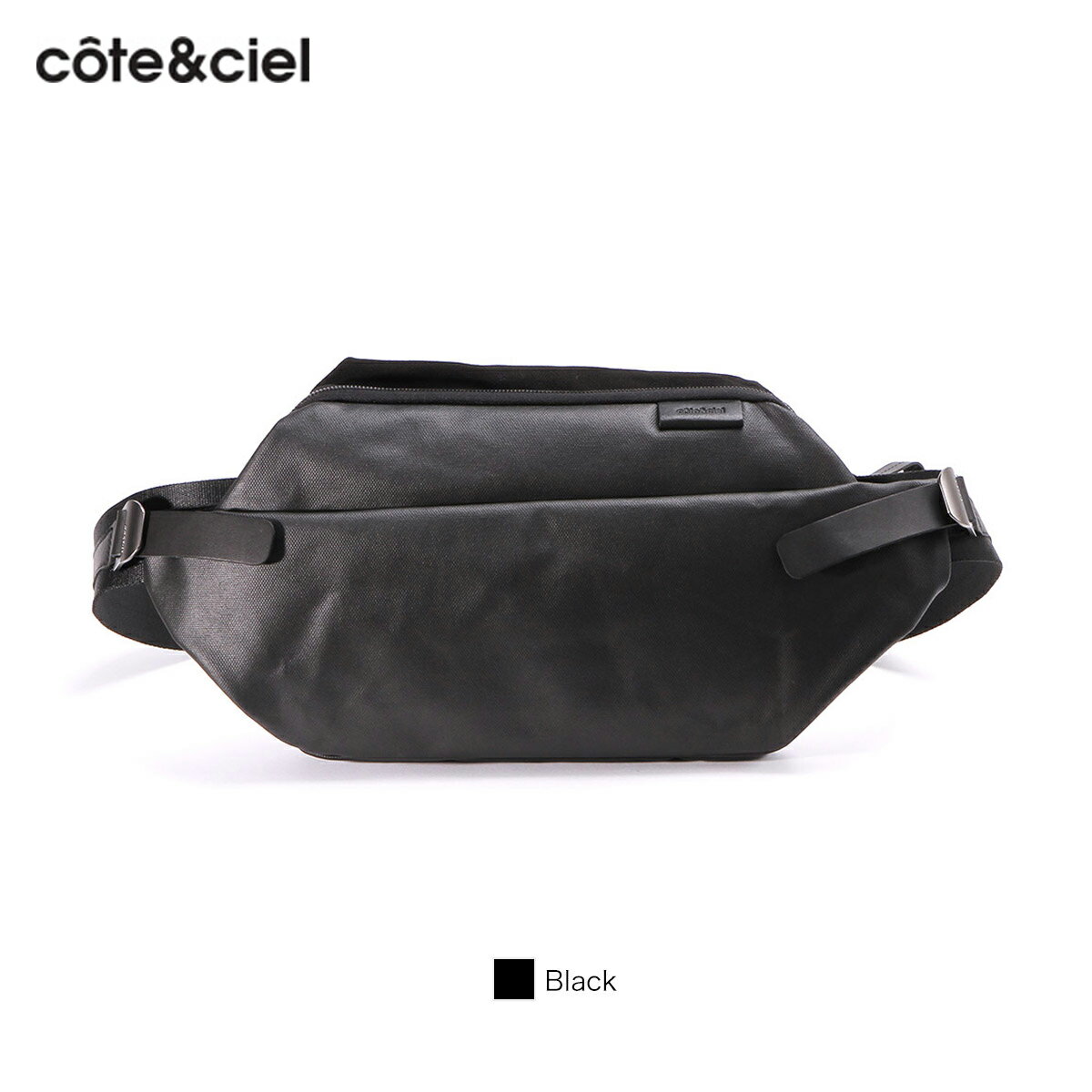 コートエシエル ボディバッグ イザラウ Cote Ciel ISARAU Coated Canvas Black ウエストバッグ スリングバッグ タウンユース 9.7インチタブレット対応 メンズ レディース CC-28395 【正規販売店】