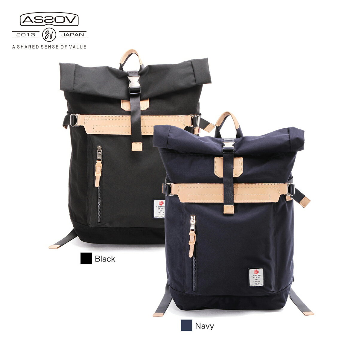 ノベルティ付 アッソブ AS2OV リュック バックパック ロールトップ ハイデンシティ コーデュラナイロン B4対応 HI DENSITY CORDURA NYLON ROLL BACKPACK メンズ レディース 通学 091400