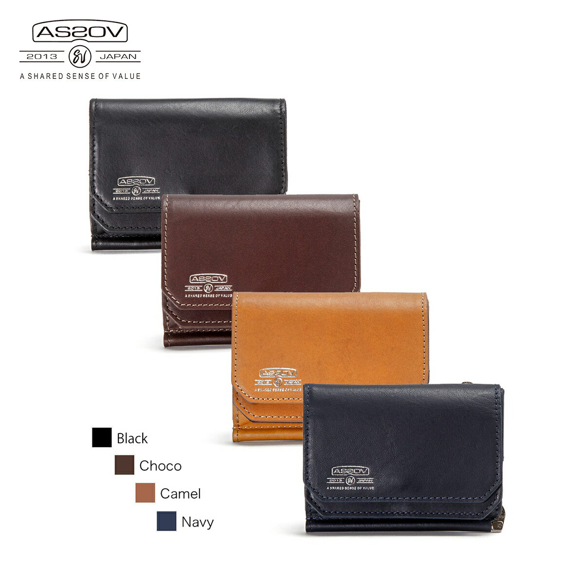 アッソブ AS2OV マネークリップ 三つ折り財布 レザー モバイルウォレット 本革 LEATHER MOBILE WALLET MONEY CLIP メンズ プレゼント 081602 