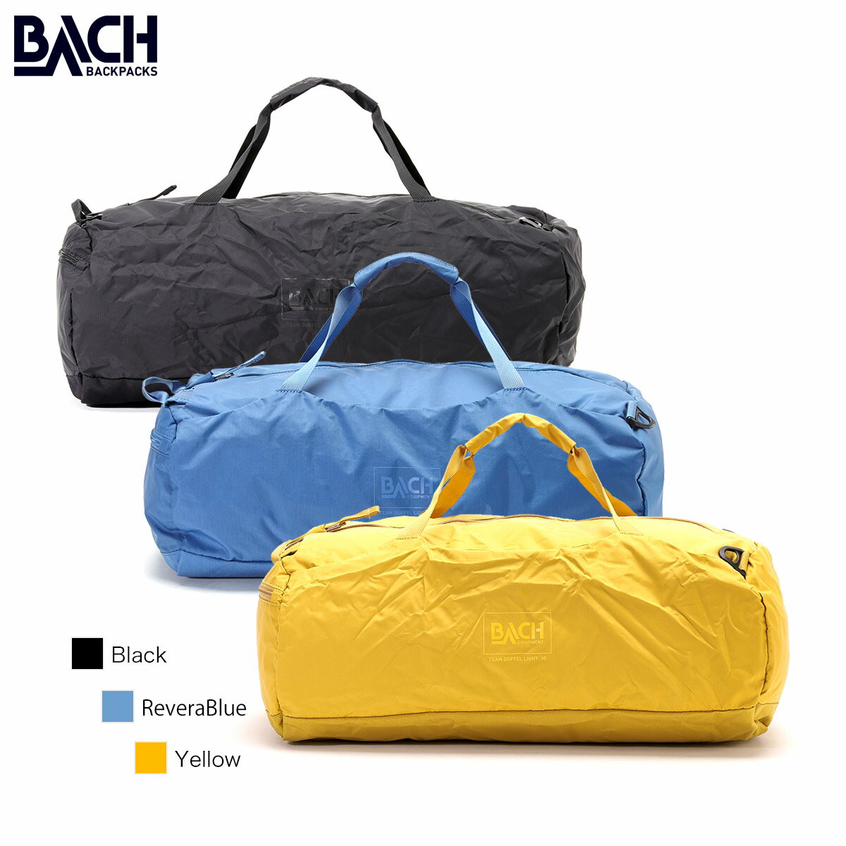 バッハ BACH 2WAY リュック ボストンバッグ パッカブル 軽量 チーム ダッフルバッグ ライト TEAM DUFFEL LIGHT BACH OUTDOOR アウトドア 旅行 281359【正規販売店】 ss2403