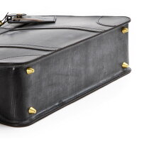 【正規販売店】ガンゾシンブライドルブリーフケースTHINBRIDLEBriefGANZO57223Black