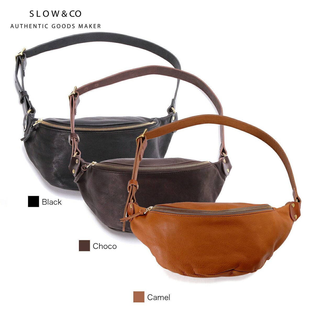 SLOW バッグ メンズ スロウ SLOW ボディバッグ 本革 日本製 ファニーパック ウエストバッグ ルボーノ rubono fanny pack 300S61EG [ノベルティプレゼント&ラッピング無料]【正規販売店】