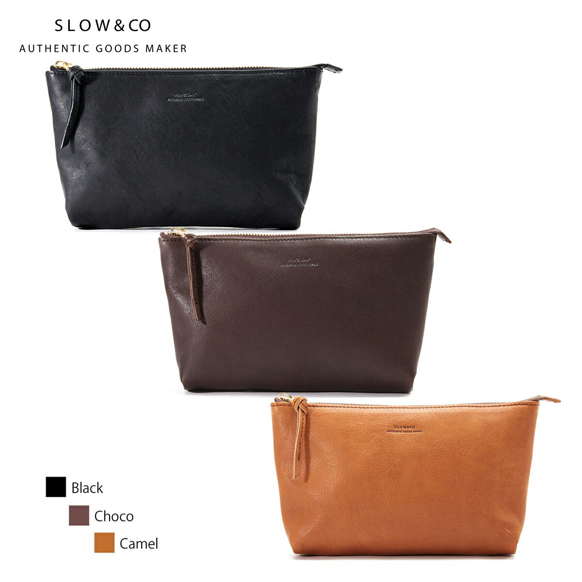 スロウ SLOW ポーチ 栃木レザー マルチケース クラッチ 本革 rubono pouch M 300S17C ラッピング無料 【正規販売店】