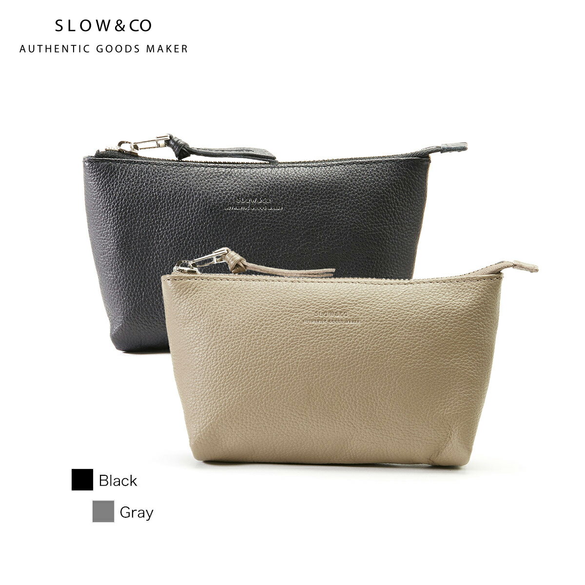 スロウ SLOW ポーチ 本革 日本製 embossing leather pouch S 300S148K 