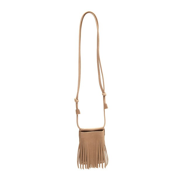 スロウ Fringe neck pouch S ショルダーバッグ SLOW SO847K black