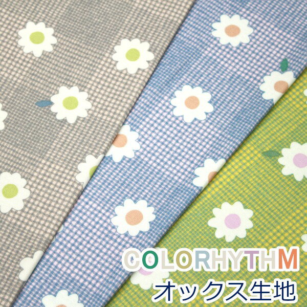 【10cm単位価格】 COLORHYTHM CHECK&FLOWER 