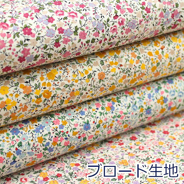 【10cm単位価格】 カラフルな小花柄 花 草木 ブロード 綿100％ 生地 布 約110cm幅 KW1286-3 紅産業 ゆうパケット2m対応 ハンドメイド 手作り 薄手 春夏衣料 ワンピース スカート 洋裁 おしゃれ…