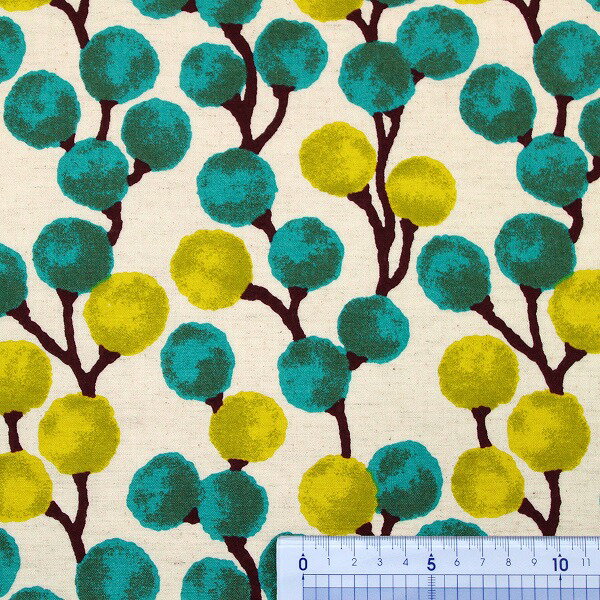 ピオーネ ぶどう 綿麻シーチング 果物柄