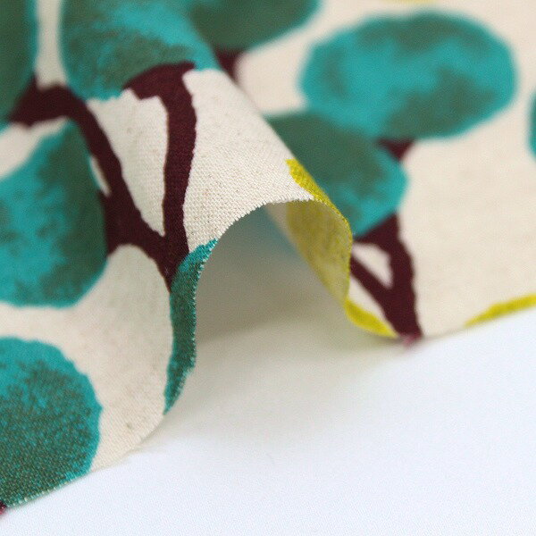 ピオーネ ぶどう 綿麻シーチング 果物柄