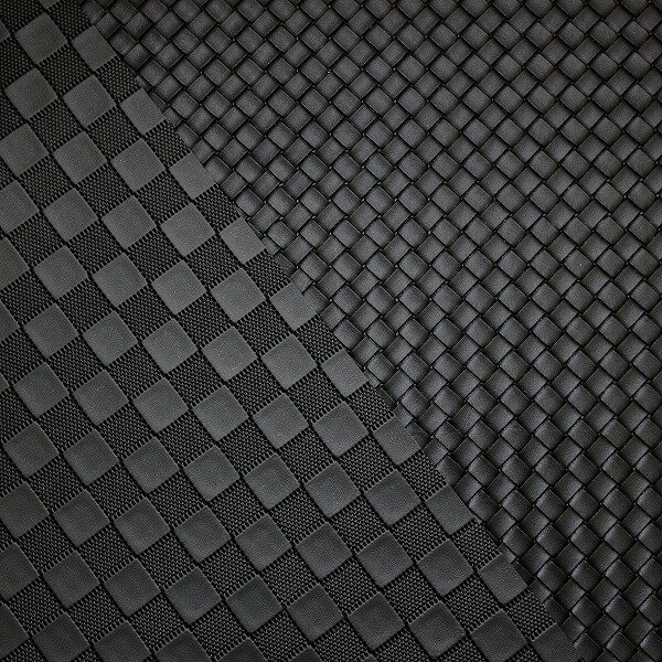 【10cm単位価格】 型押しレザー チェック 格子 市松 幅広 合皮 レザー 合成皮革 PVC100% 生地 布 約135cm幅 B188 宅配便のみ（ ハンドメイド 手作り 無地 かっこいい オシャレ フェイクレザー ベーシック バッグ おしゃれ 手芸 裁縫 補修 ） ポイント5倍