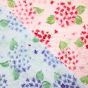 【10cm単位価格】 あざやかなあじさい 紫陽花 花柄 浴衣 甚平 お気に入りシリーズ リップル サッカー 綿100% 生地 布 約106cm幅 MOWR-37 ゆうパケット2m対応 ( ハンドメイド 手作り かわいい 手芸 巾着 雑貨小物 日本製 )