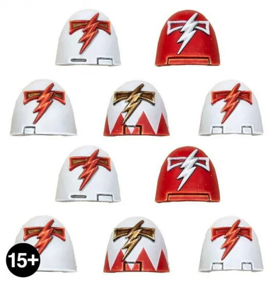 送料無料【ウォーハンマー ホルスヘレシー】ホワイトスカー MKVI ショルダーパッド White Scars MKVI Shoulder Pads[オンライン限...